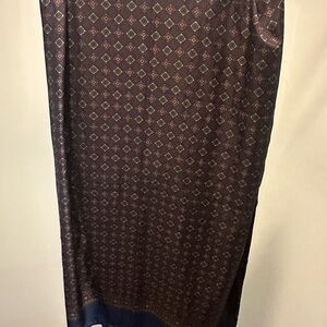 Navy Patterned Scarf